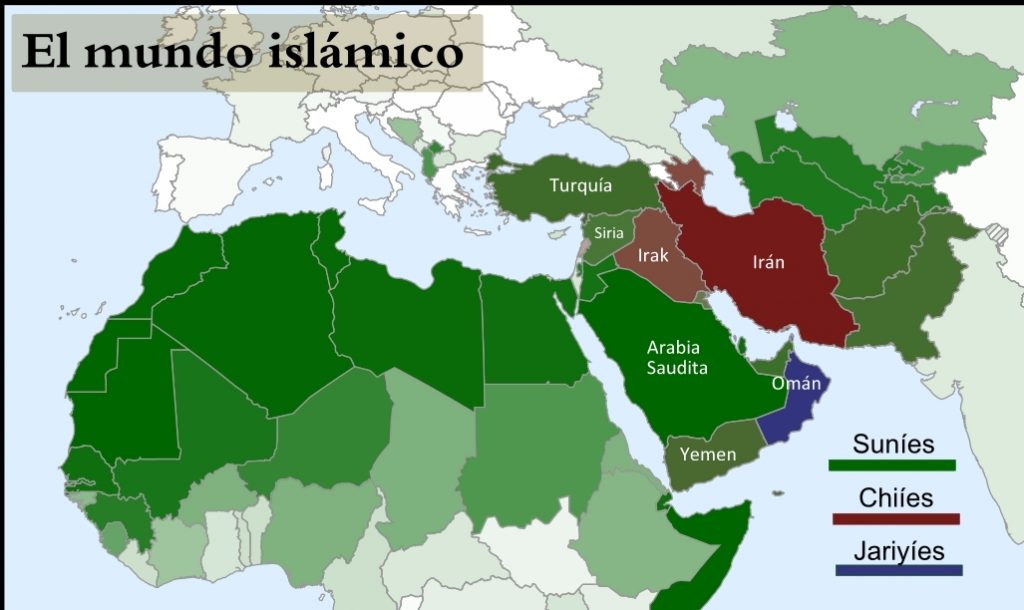 Суниты это. Карта шиитов и суннитов в мире. Шииты и сунниты в мире карта. Шииты карта расселения.